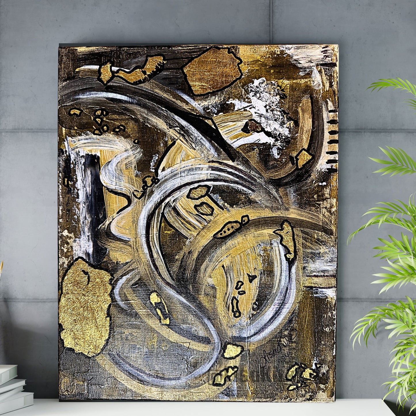 Abstract Painting “Mind the Chaos” original 11x14”