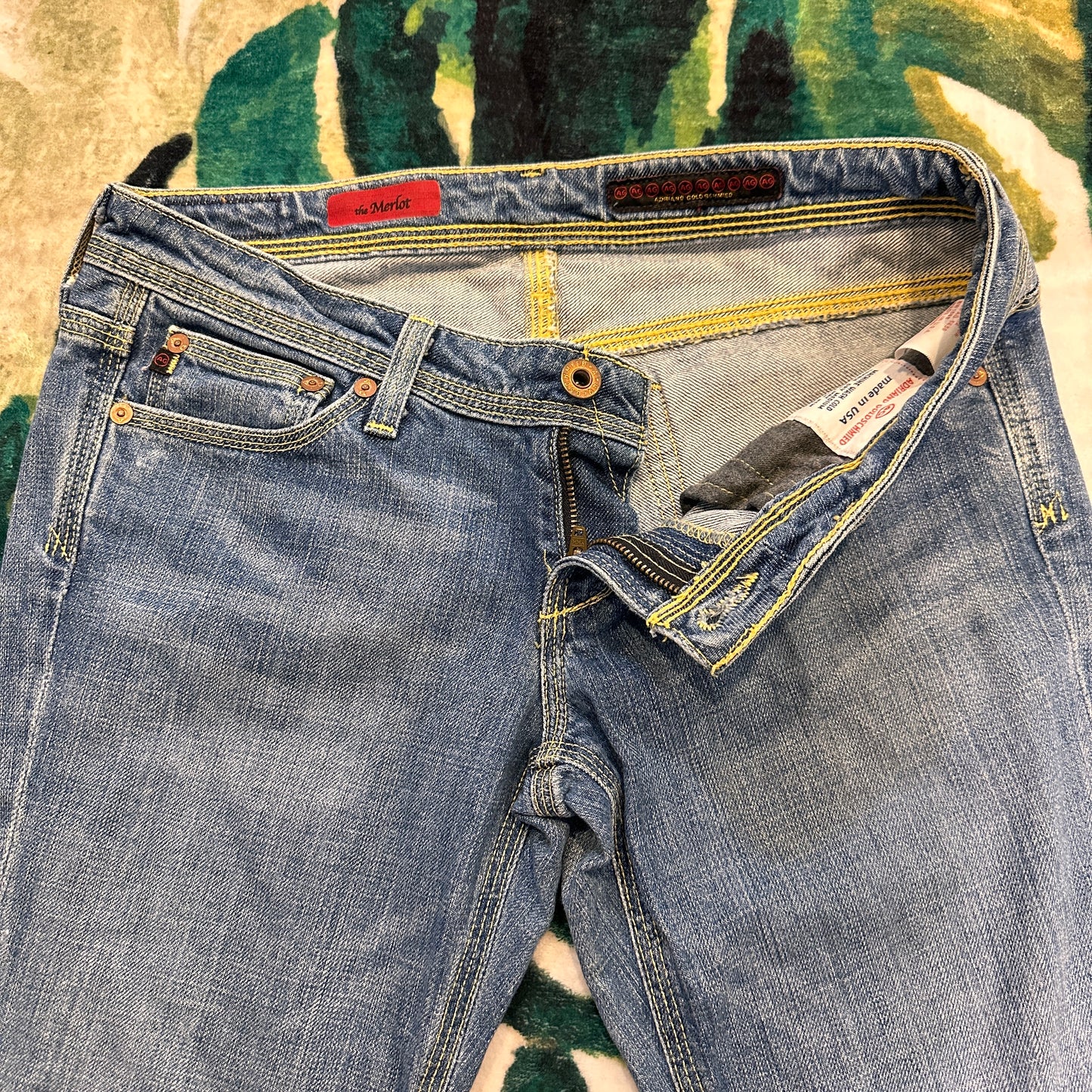 ADRIANO GOLDSCHMIED AG The Merlot Jeans Women's Sz 28 Blue Bootcut
