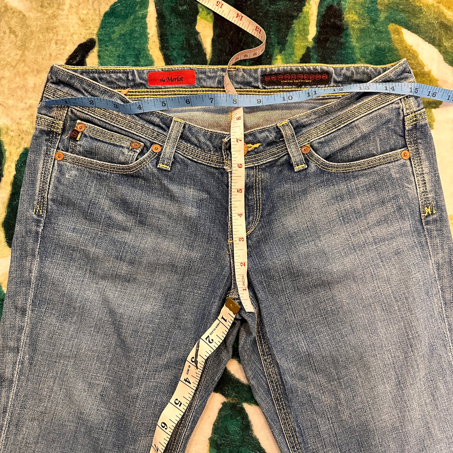 ADRIANO GOLDSCHMIED AG The Merlot Jeans Women's Sz 28 Blue Bootcut