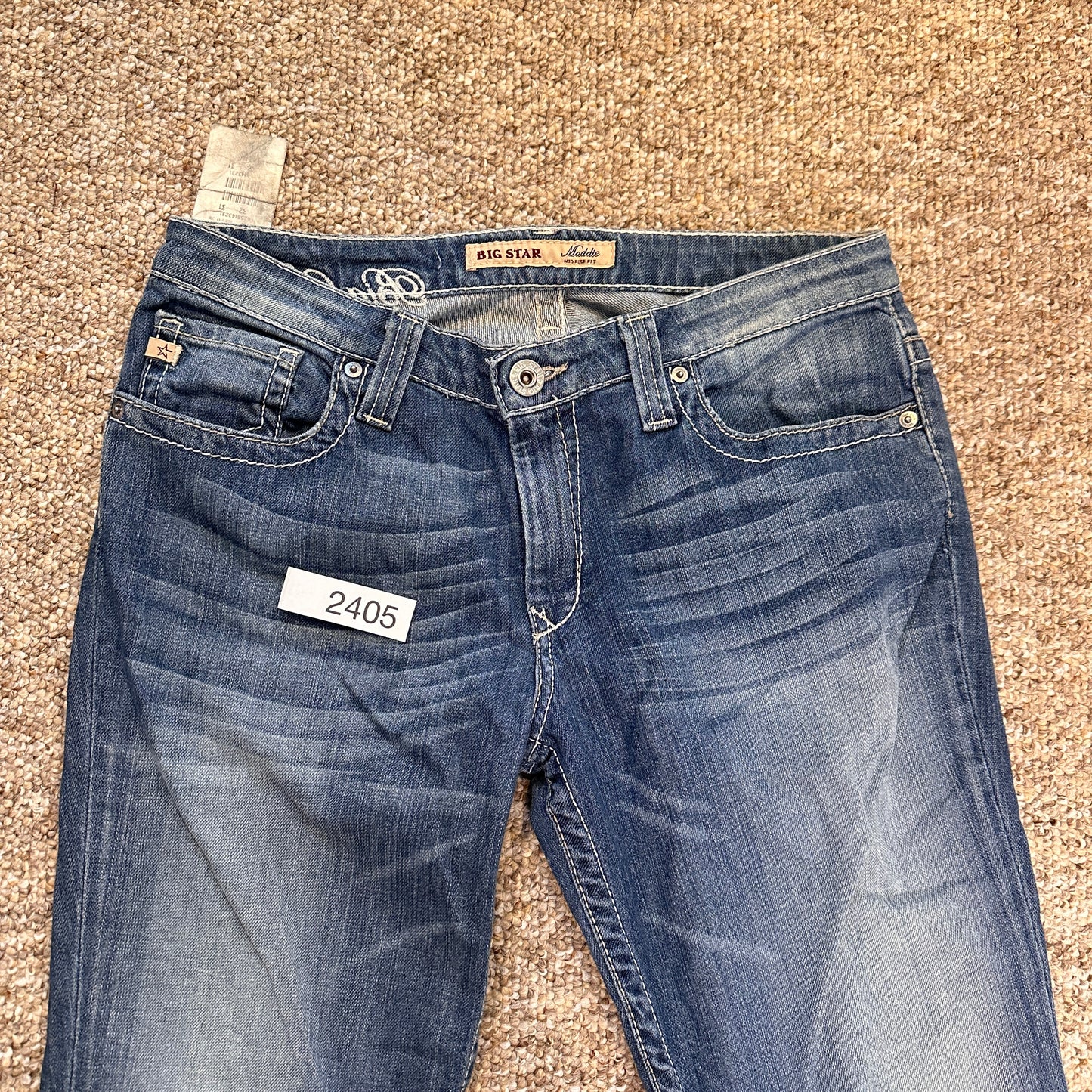 Vintage NWT Women's BIG STAR "Maddie" BUCKLE Boot Jeans in size 32R Y2K