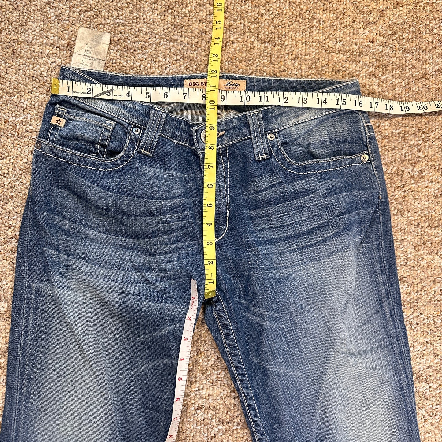 Vintage NWT Women's BIG STAR "Maddie" BUCKLE Boot Jeans in size 32R Y2K