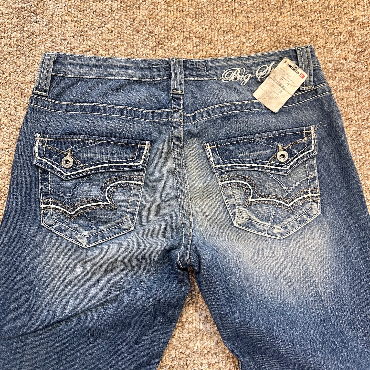 Vintage NWT Women's BIG STAR "Maddie" BUCKLE Boot Jeans in size 32R Y2K