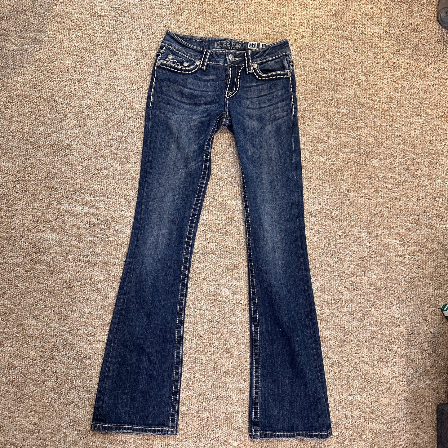 Miss Me Irene Bootcut Low Rise Jeans Flap Pocket Y2K Womens Sz 27