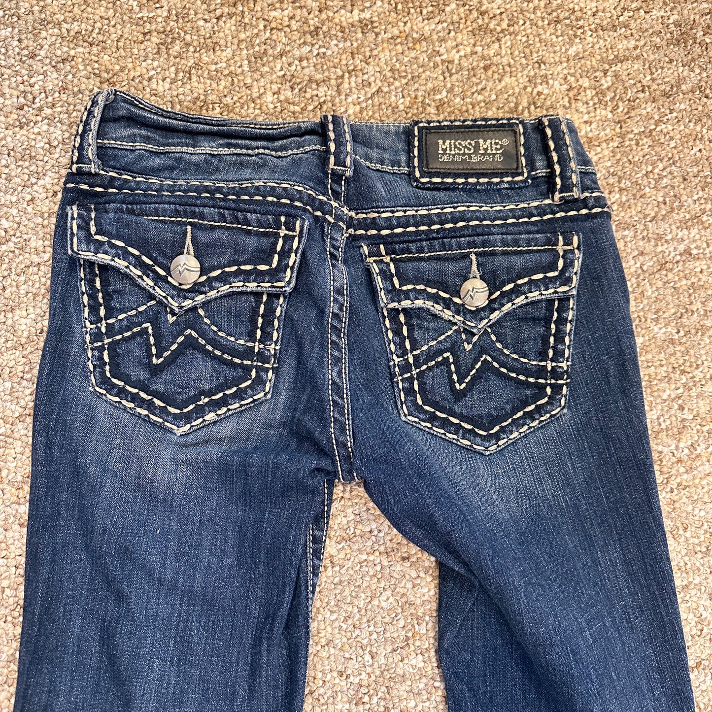 Miss Me Irene Bootcut Low Rise Jeans Flap Pocket Y2K Womens Sz 27