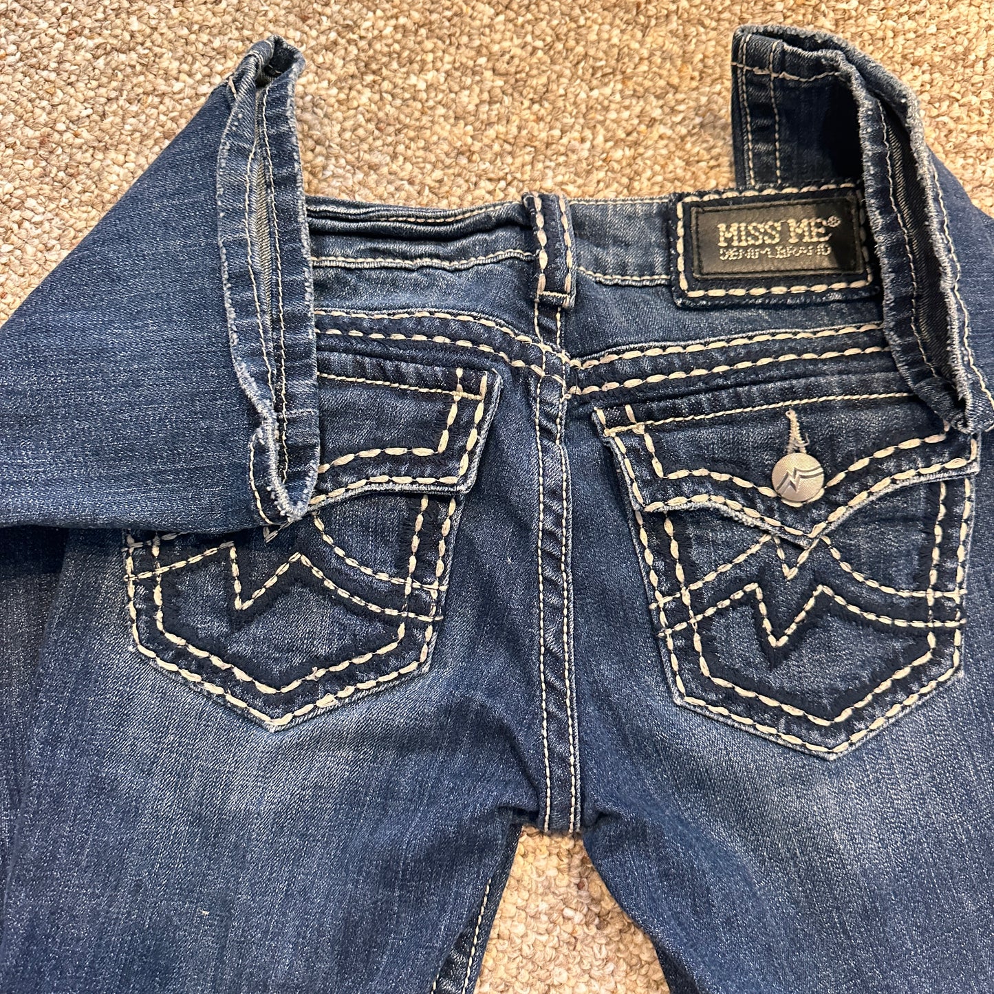 Miss Me Irene Bootcut Low Rise Jeans Flap Pocket Y2K Womens Sz 27