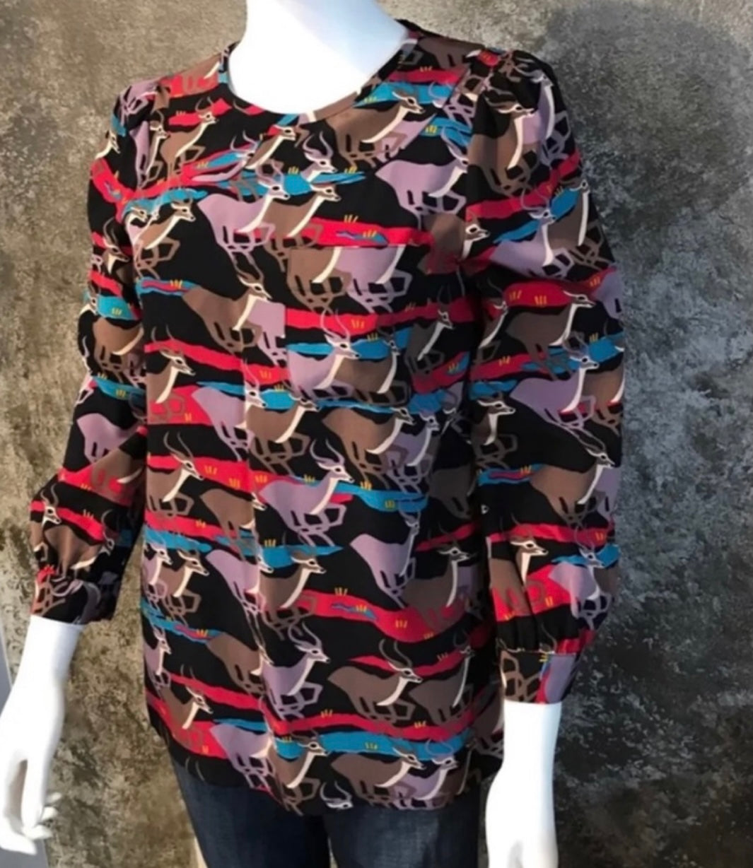 $299 RARE Marc by Marc Jacobs Impala Deer Blouse size 4