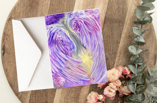 “Fly Free” Art Note card Print Blank Card (set of 4)