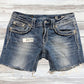 MISS ME Cut Off Shorts Size 27 Distressed Y2K flap Pockets JS5014M42